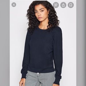 Joie Korbyn Puff Sleeve Sweater in Navy $295